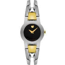 Movado Watches Women's Amorosa Two Tone Black Dial Two Tone Black Dial