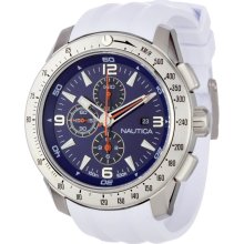 Nautica N17593G NST 101 White Resin Blue Dial Men's Watch