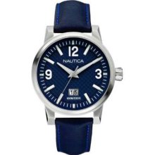 Nautica NCT Men's Blue Leather Strap A13558G Watch