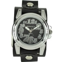 Nemesis Women's Trendy Oversized Leather Watch (Leather)