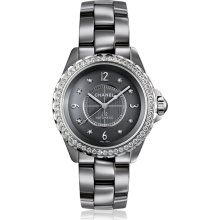 NEW Chanel J12 Model H2014 Ceramic 41MM Watch with Diamond Hour Markers and Diamond Bezel