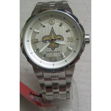 New Orleans Saints Fossil Men's Large Logo Three Hand Watch NFL1243