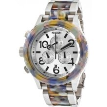 Nixon Men's Minimize Chronograph Silver Dial Two-Tone Stainless Steel