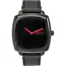 Nixon Shutter SS Watch in All Black / Pink