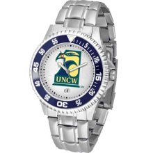 North Carolina Wilmington Seahawks UNCW Mens Steel Bandwrist Watch