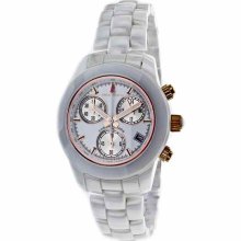 Oceanaut Cl1c2648 Women's Watch Chronograph Ceramic White Dial