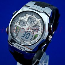 Ohsen Analog Digital Mens Alarm Stopwatch Quartz Sport Wrist Watch