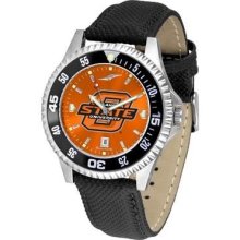 Oklahoma State University Men's Leather Wristwatch