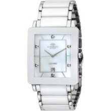 Oniss Paris On603-m White Prezioso Swiss Quartz Bracelet Watch Diamonds Mop