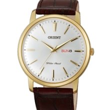 Orient Capital Quartz Goldtone Dress Watch with Day and Date #UG1R001W