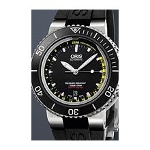 Oris Aquis Depth Gauge 46mm Watch - Black Dial, Stainless Steel Bracelet 73376754154SET Sale Authentic