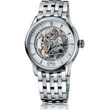 Oris Men's Artelier Skeleton Dial Watch 734-7591-4051-07-8-21-73