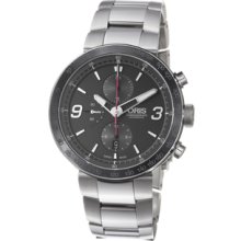 Oris Men's 'TT1 Chronograph' Black Dial Stainless Steel