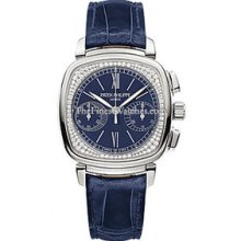 Patek Philippe Ladies Chronograph White Gold Diamond Watch 7071G