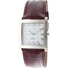 Peugeot Women's Purple Leather Strap Watch