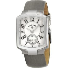 Philip Stein Signature Classic Sunburst Mother Of Pearl Dial Platinum Silk