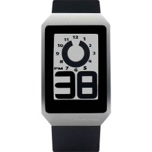 Phosphor Watch - Digital Hour Clock - Silver/Black