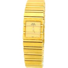 Piaget 18k Yellow Gold Polo Square Classic Quartz Excellent Condition Warranty