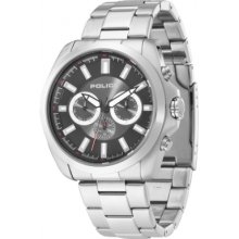 Police 12880js-02m Mens Sovereign X Silver Black Watch