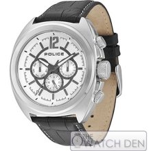 Police - Men's Leather Strap Gambler Watch - 13404js-04