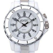 Popular Ak-sport Casual Style White Teenager's Boy's Girl's Wrist Watch Gift