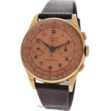 Pre-Owned 18K Rose-Gold Actua Chrono Copper-Tone Dial Brown PVU212-624