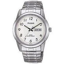 Pulsar Men's Day/Date Watch - Stainless with Expansion Band - PJ6017