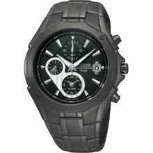 Pulsar Men's Stainless Steel Black Ion Black Dial Chronograph Watch