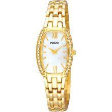 Pulsar SwarovskiÂ® Crystal Gold-tone Bracelet Women's watch #PTA494