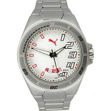 Puma Countdown Date Window White Dial Men's watch #PU102261002