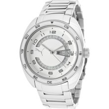 Puma Women's Take Pole Position White Dial Stainless Steel