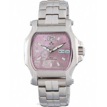 Reactor Ladies Quark2 Pink MOP Dial w/ Square Stainless 65013