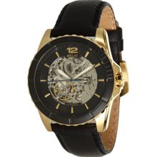 Relic Automatic - Black and Gold Case on Black Strap Black Multi - Relic Watches