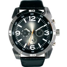 River Island Charcoal Face Watch Black