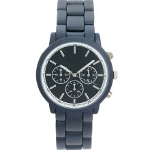 River Island Rubberised Matt Gray Watch Black