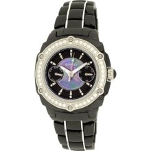 Roberto Bianci Eleganza Women's Black Ceramic Watch w/Day and Dat ...