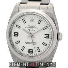 Rolex Air-King Stainless Steel White Dial 34mm