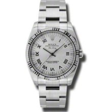 Rolex Air-King White Gold Fluted Bezel 114234 slio