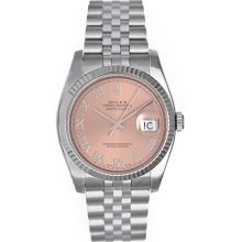 Rolex Datejust Men's Stainless Steel Watch 116234 Salmon Dial