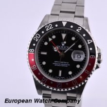 Rolex GMT Master II SS Red / Black Coke Bezel