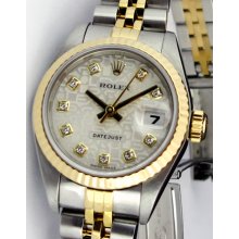 Rolex Ladies 26mm Datejust Silver Jubilee Diamond 79173 WATCH CHEST