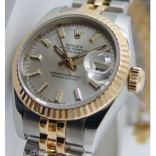 Rolex Lady Datejust Silver Index 179173 Watch Chest