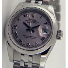 Rolex Lady Datejust Silver Roman Dial 179160