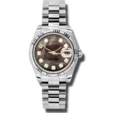 Rolex Lady White Gold President 31mm 178279 bmopd