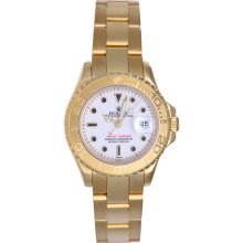 Rolex Lady Yacht-Master 18K Ladies Watch 69628 White Dial