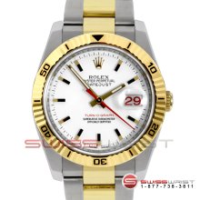 Rolex Mens Datejust White Stick Thunderbird Oyster Band 116263