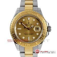 Rolex Men's Yacht-Master Two Tone Champagne Dial 16623 40MM Model