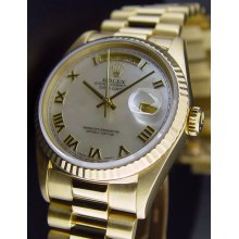 Rolex President 18k Yellow Gold 18238 Mother-of-Pearl Roman