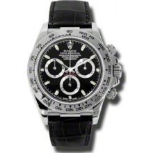 Rolex Watches Daytona White Gold Leather Strap 116519 bksbk