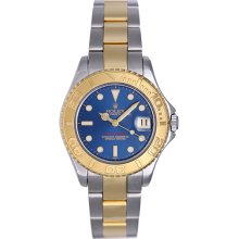 Rolex Yacht-Master Midsize 2-Tone Watch 168623 Blue Dial